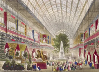 Große Ausstellung, 1851: Südliches Querschiff, aus dem Inneren der Großen Ausstellung (veröffentlicht von Read & Co.)